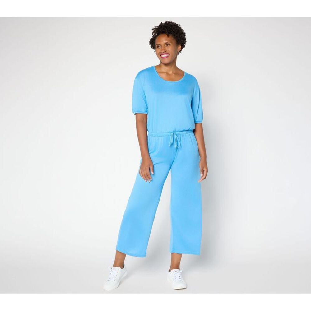 SUNNYLiFE Women's Dress Sz S Dream Cloud Elbow Sleeve Wide Leg Blue